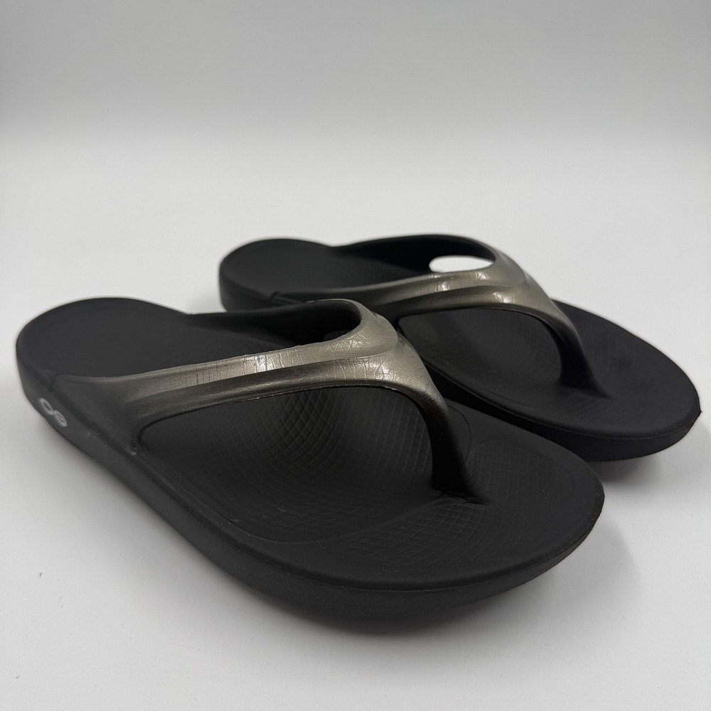 OOFOS OOriginal Sandals Womens Size 5 Black Thong Flip Flop Recovery Comfort